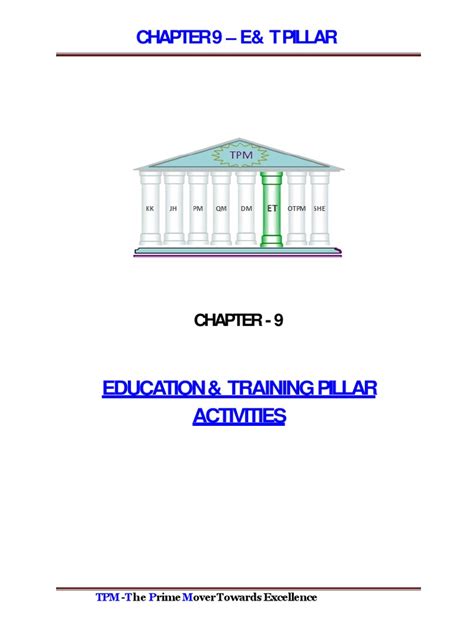 E & Tpillar: Education & Training Pillar Activities .